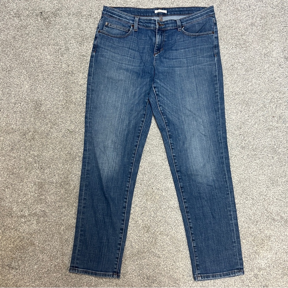 Eileen Fisher Jeans Women’s Size 26 Blue Tapered Denim Organic Cotton Stretch